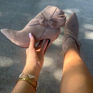 NEW WOMANS RUSH FAUX SUEDE Bow Knot Ankle Boots